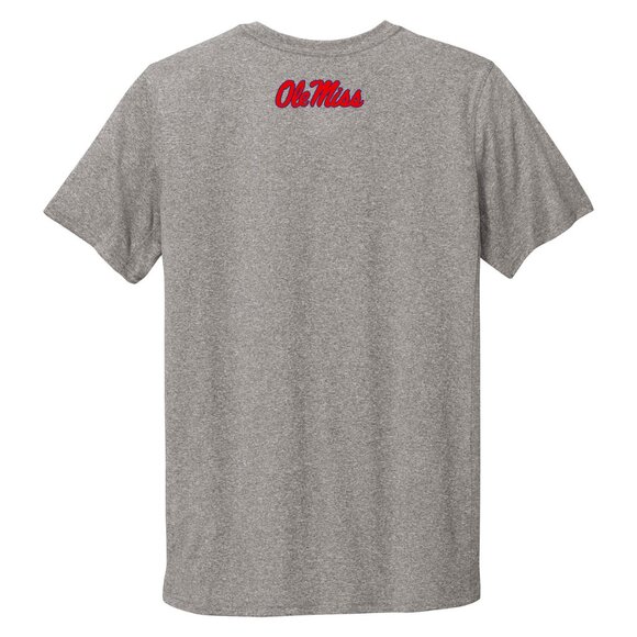 University of Mississippi Ole Miss Nike Team Legend Dri-Fit tee CARBON HEATHER - Picture 2 of 4